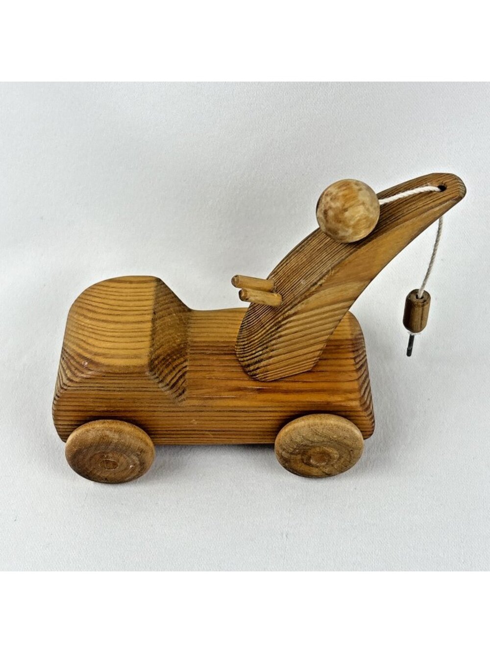 DeBresk Wooden Toy Tow Truck Handmade in Sweden